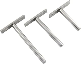 DOITOOL 5 Stainless Steel Shelves Hardware Brackets L Brackets Heavy Duty Heavy Duty Floating Shelves Invisible Shelf Bracket Decorative Metal Brackets T-Shape Bracket Wall Brace Board
