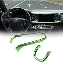 CHEAYAR Center Console Dashboard Panel Trim Interior Decoration Accessories Compatible for Toyota Tacoma 16-21 Center Consoles Dash Board Trim Made of ABS Green