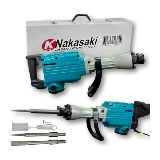 Martelete Rompedor Demolidor 1800W Nakasaki 15kg com Maleta e Acessórios (220 Volts)