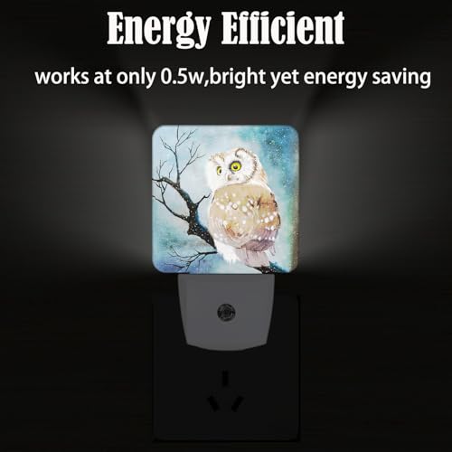 Image of Winter Snow Cute Night Light,Plug Into Wall with Dusk to Dawn Light Sensors, Warm Nightlights for Bedroom, Bathroom, Hallway, Kitchen, Gifts Ideal for Boys Girls Women Men