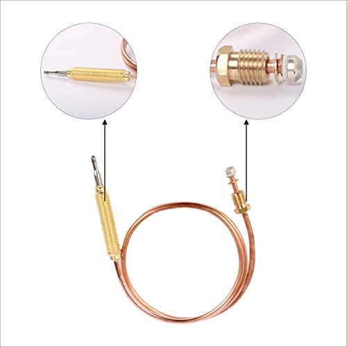 Low Pressure LPG Propane Gas Fireplace Fire Pit Flame Failure Safety Control Valve Kit with Thermocouple and Knob Switch, 3/8\" Flare Inlet & Outlet, Fits for Gas Grill, Heater, Fire Pit, Fireplace - Thumbnail 5