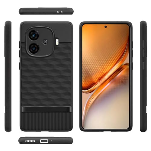 Image of Shockproof Case for iQOO Neo 10R 5G | Full Camera Protection | TPU Flexible Back Cover for iQOO Neo 10R 5G (Matte Black)