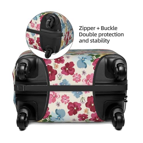 Trendy Floral Design Luggage Cover Washable Elasticated Luggage Covers for Suitcase TSA Approved Stylish Scratch Resistant Luggage Case Protector3