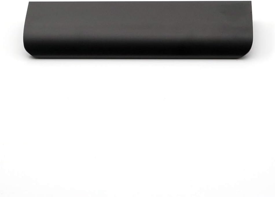 goldenwarm Tab Edge Pull Black Mount Finger Pull Hidden Door Handle for Kitchen Cabinets 128mm/5in Center to Center LS7027BK128, 10Pack
