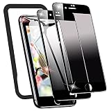 【2枚入り 28°覗き見防止フィルム】For iPhone SE3/SE 第2世代(2020)/8/7強化ガラスフィルム, 4.7インチ 滑らかなタッチ操作 硬度9Ｈ強化ガラス 指紋付着防止 飛散防止 自動吸着 気泡防止 全面保護フィルム アイフォンSE第2世代（2020）/ 8/7 ガイド枠付き携帯電話用フィルム