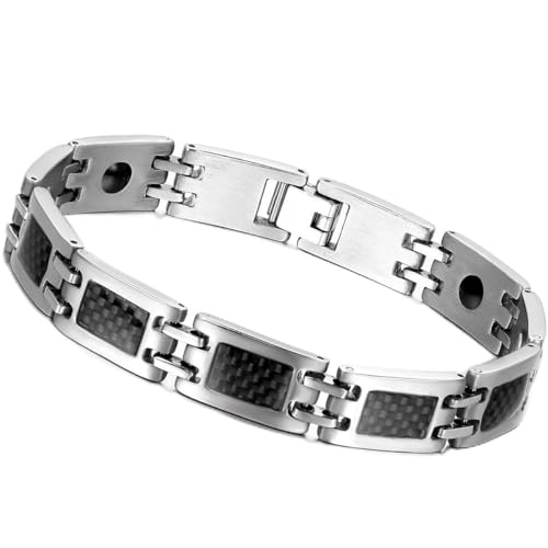 OIDEA Bracciale Braccialetto per Uomo Braccialetto in Acciaio Inox con