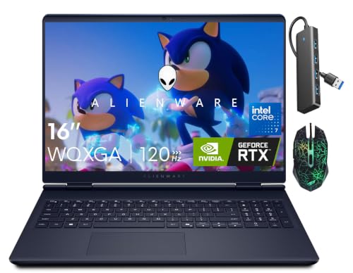 Dell Alienware 16 Aurora Gaming Laptop AC16250 NVIDIA GeForce RTX 5050 120Hz 16" WQXGA Laptops Computer Intel 10-Core 7 240H 16GB DDR5 RAM 1TB SSD Wi-Fi 7 Windows 11 Pro