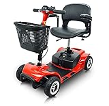 Emotor Folding 4 Wheel Mobility Scooter for Adults Seniors, Weight Capacity 265lbs Stable Scooter 13...