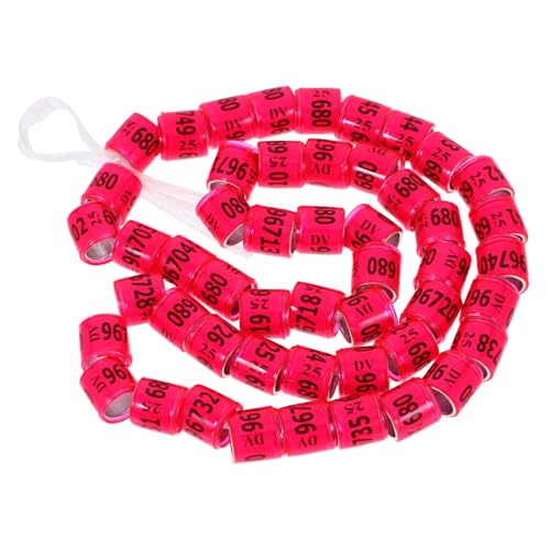 Kisangel 50pcs Pigeon Bands Plastic Leg for Racing and Homing Pigeons Easy to Install Bird Identification Foot International Competition Compliant