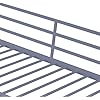 Heavy Duty Metal Loft Bed Frame, Space Saving Loft Bed with Safety Rails & Built-in Ladder for Kids, Teens, Adults, College Dorm, Studio Apartment, (Gray, Twin)