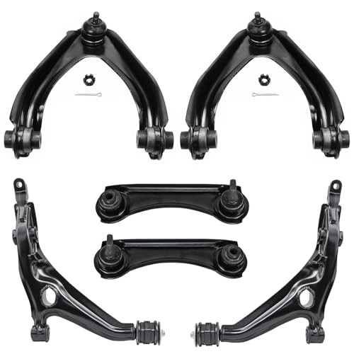 Image of Detroit Axle - 6PC Front Upper and Lower Control Arms and Rear Control Arms Replacement for 1997 1998 1999 2000 2001 Honda CR-V