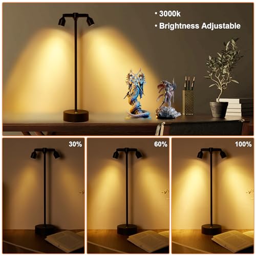 IMAGE Rechargeable Cordless Spotlight, Table Spotlight Accent Lighting for Plants Pictures Artwork Jewelry Showcase Model Display Shelves Cabinet Table Lamp for Home Restaurant Dinner Bar Warm White by IMAGE - Used condition - Image 4