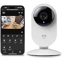 Geeni Glimpse Indoor Security Camera - 1080p HD Video, 2-Way Audio, Motion Alerts, WiFi Compatible with Alexa & Google Home, White