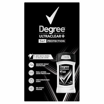 Degree Men UltraClear+ Antiperspirant Deodorant, Black & White, 2.7 oz, 5-count