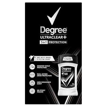 Degree Men UltraClear+ Antiperspirant Deodorant, Black & White, 2.7 oz, 5-count