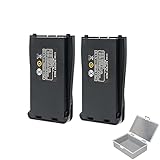 Rechargeable Walkie Talkie Battery Replacement 1500 mAh Li-ion Battery Pack with Case for Baofeng BF-888S, Arcshell AR-5, Pxton PX-888S Walkie Talkies (2 Pack)
