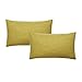 TAN.TOMI Lot de 2 Housses de Coussins 30x50cm Douce en Lin Fin Imitation décoratif pour Canapé Chambre avec Fermeture Glissière Invisible（Ivoire 30x50 CM）