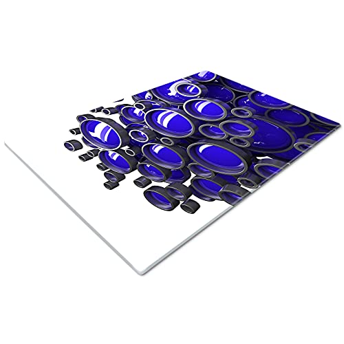 Chopping Boards | Glass Worktop Savers | Worktop Protectors Heat Resistant | Catering Chopping Boards | Chopping Boards Glass | Large Chopping Board | Blue Navy Circles