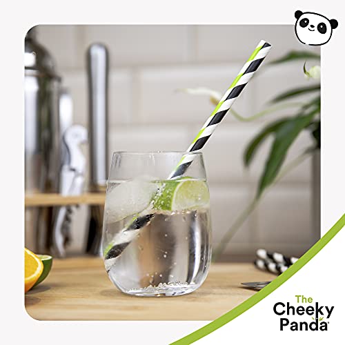 The Cheeky Panda - Bambus Strohhalme - 24x 250 Stück - Farbe: Schwarz/Weiß - Umweltfreundliche & biologisch abbaubare… - Image 4