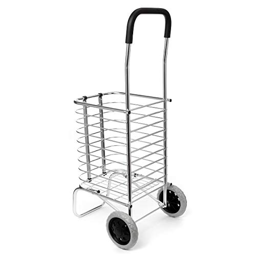 Carrinho Dobravel Aluminio Feira Compras Portatil Transporte