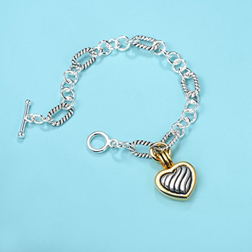 Uny Antique Cable Heart Women Jewelry Christmas Vintage Fashion Trendy Cable Wire Link Bracelet #TOP2