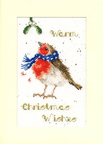 Bothy Threads Cross Stitch Christmas Card Kit - Warm Wishes
