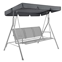 Lohofrnny Hollywoodschaukel Dachbezug, 210 x 145 cm Universal Ersatzdach Gartenschaukel 3 Sitzer, Wetterbeständig Sonnendach für Gartenschaukel, UV-Schutz Sonnendach (210 x 145 cm)