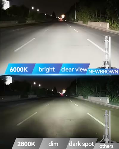 Image of NEWBROWN D3S Hid Headlight bulb 6000K White 200% brightness, Super White Xenon Replacement 66340 42403 42302 Headlight Bulb (35W D3S, 2 Pack)