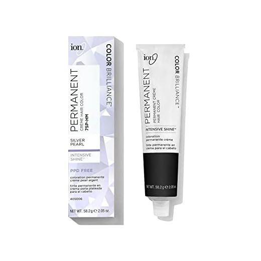 ion Permanent Creme Hair Color 7SP-HM Silver Pearl, Vegan, Cruelty Free, PPD Free, 100% Gray Coverage, Long-Lasting, Fade-Resistant Color, 2.05 oz
