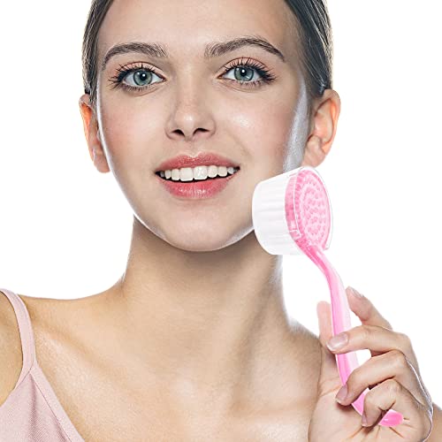 Healifty 4Pcs Brosse nettoyage visage manuelle avec manche pour nettoyage des pores du visage outil de beauté – vue 3