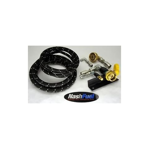 Nashfuel Propane 8ft Remote Fill Kit with Mounting Bracket Cover