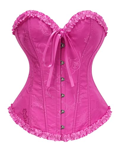 Image of SZIVYSHI Corset Tops for Women, Bustier Shapewear Lingerie, Lace Waist Push Up Bodysuit