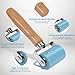 iwooduubb 3rd-Gen Sound Deadening Roller, Professional Dual Bearing Hand Rubber Seam Roller Application Tool with Wood Handle for Car Audio Sound Deadener, Installation Mat, Wallpaper & Vinyl Wrap