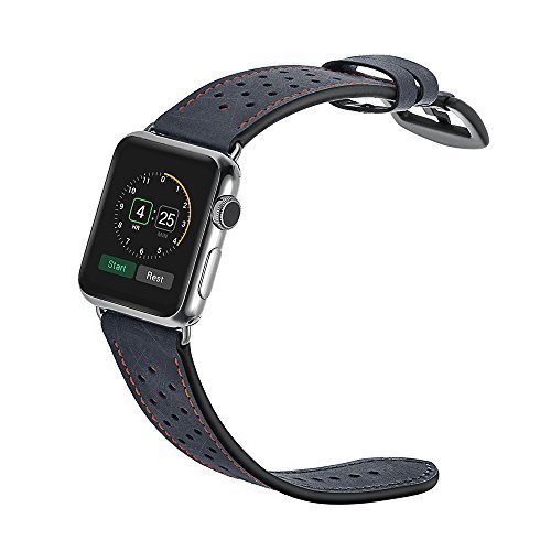 Elobeth Compatible with Apple Watch Band,Leather Band, Genuine Leather Compatible for Apple Wtach Series 3 Series 2 Series 1