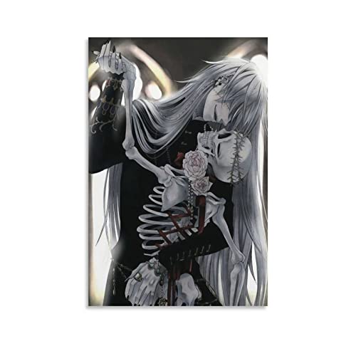 LOJN Black Butler Poster Undertaker Anime Poster Canvas Art Poster and Wall Art Picture Print Modern Family Bedroom Decor Posters 12x18inch(30x45cm)