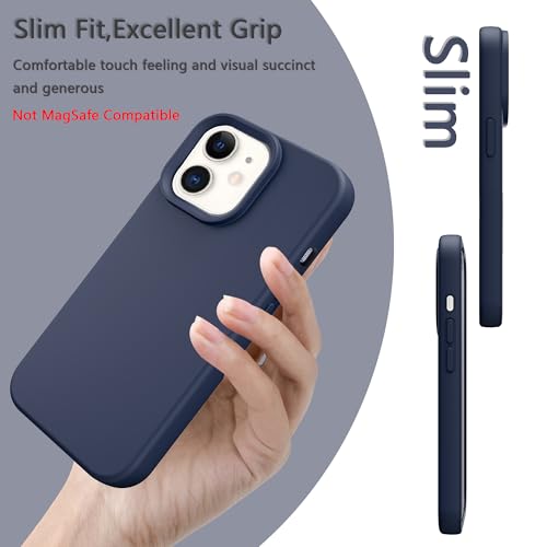 Image of iPhone 11 Case Silicone,Soft Microfiber Lining(Midnight Blue)