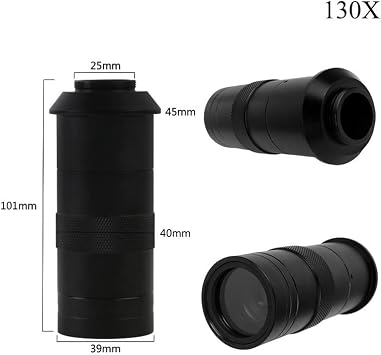Microscope Accessories Kit 13MP Monocular Microscope Digital Camera Set 130X Or 180X Adjustable Lens Microscope Slides (Color : 13MP HDMI VGA 180X)