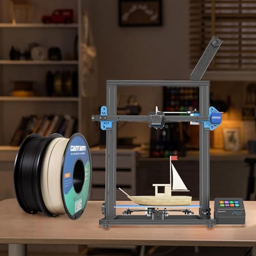 Image of GIANTARM 3D Printer Filament,Black & Grey 2kg PLA Filament 1.75mm,Dimensional Accuracy + /- 0.02 mm,2pcs 1kg Spool (2.2lbs) Fit Most FDM 3D Printers