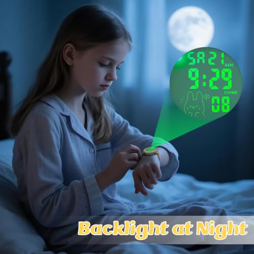 Image of Edillas Kids Digital Watch 7-Color LED Light Waterproof Wristwatch Ideal for Children