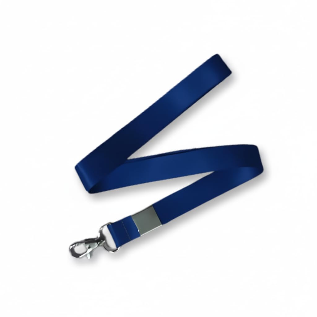 Z6 20mm Navy Blue Neck Lanyards (5 Pack) – Extra-Wide Flat Woven Polyester Neck Straps with Heavy-Duty Swivel Lobster Clasp for ID Badges, Keys, Event Passes, and Office Credentials-image-25