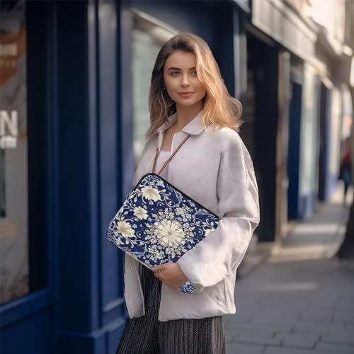 Funda Azul Floral Barroca para Laptop 13-14 pulgadas miniatura 7