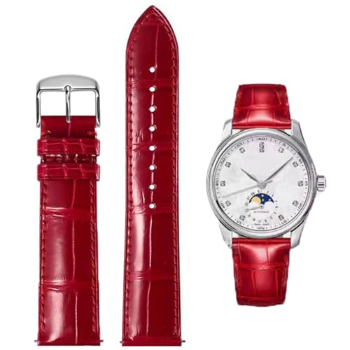 HEYOZURY Watch Bands Genuine Leather Embossed Alligator Grain Calfskin Replacement Strap for Women Men Bracelet Choose Color Width 16mm 17mm 18mm 19mm 20mm 21mm 22mm 22mm 24mm by HEYOZURY - Used condition - US$9.80