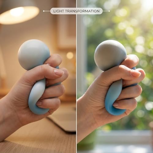 Giant Dough Balls Cylinder Color-Changing Stress Balls Soft Slow Rising Squishy Squeeze Ball - It Changes Color in Sunlight Pink image 9