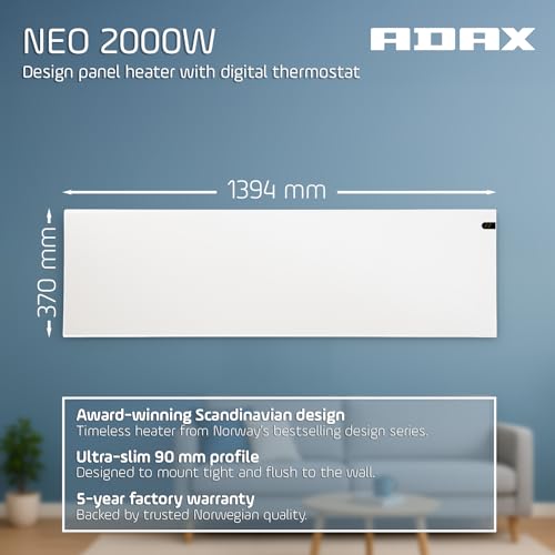 Radiateur electrique 2000W Adax Neo NP convecteur blanc - 5
