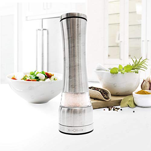 KIT 2 MOEDORES DE SAL E PIMENTA AÇO INOX GOURMET