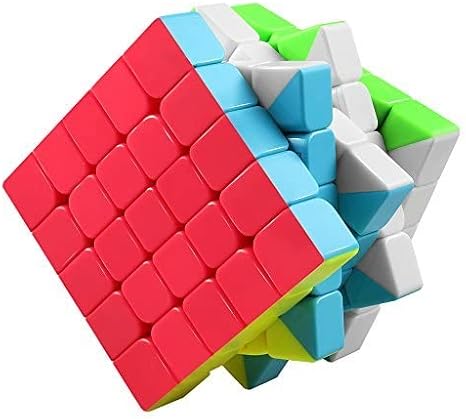 Coogam Qiyi 5x5 Speed Cube Stickerless Magic Puzzle Toy Gift for Kids and Adults Challenge (Qizheng S Version)