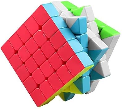 Coogam Qiyi 5x5 Speed Cube Stickerless Magic Puzzle Toy Gift for Kids and Adults Challenge (Qizheng S Version)