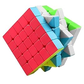 Coogam Qiyi 5x5 Speed Cube Stickerless Magic Puzzle Toy Gift for Kids and Adults Challenge (Qizheng S Version)