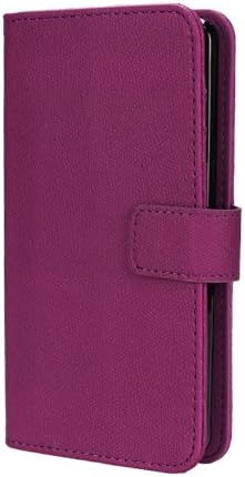 LG G2 Purple Case, Abacus24-7 LG G2 Wallet Case [Book Fold] Leather LG G2 Cover [Flip Cover] with Foldable Stand, Pocket for ID, Credit Cards Slots