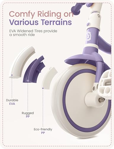 Image of besrey Toddler Tricycle with Bell, for Ages 18 Months to 5 Years